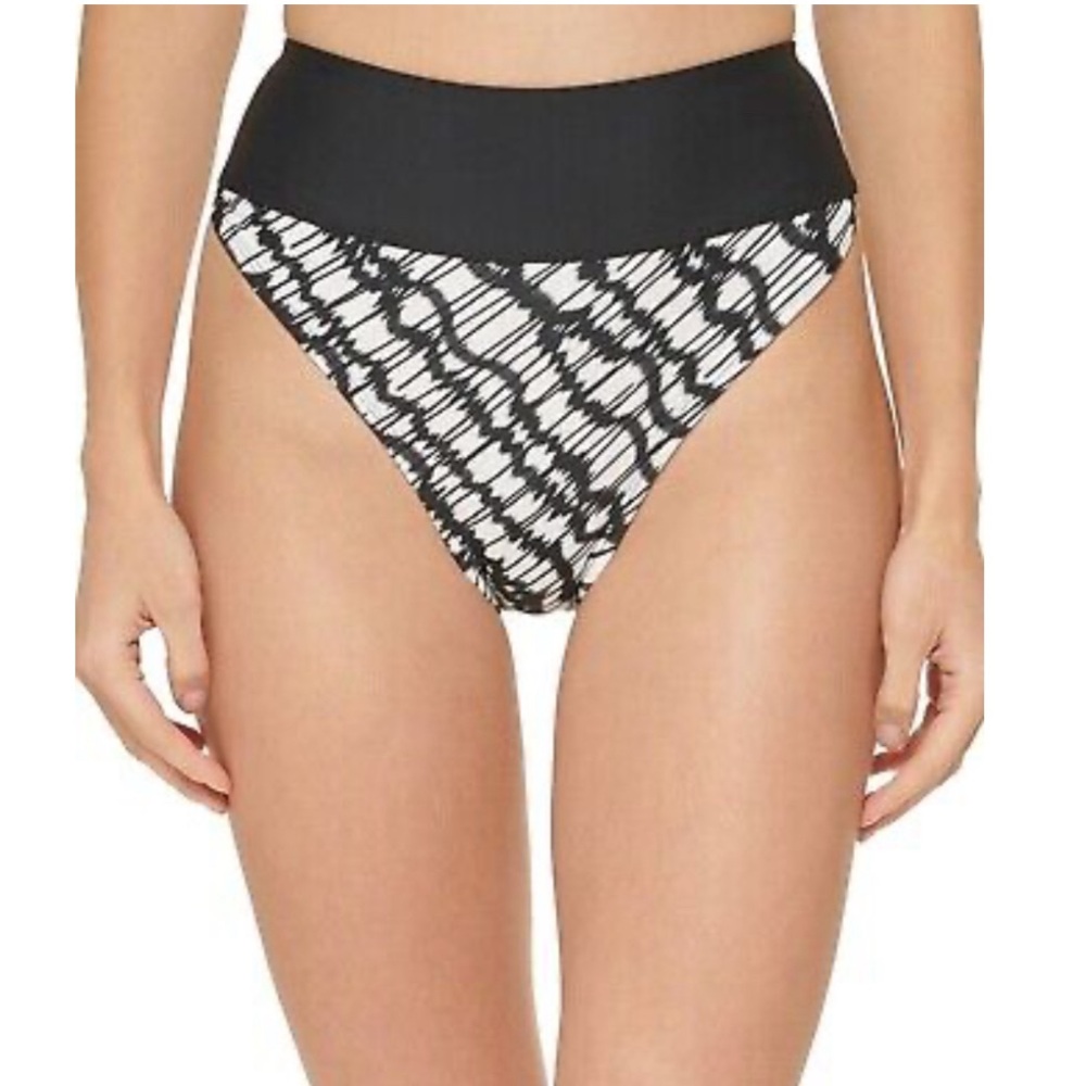 DKNY High Rise Bikini/Tankini Bottom B/W NWT